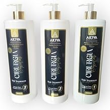 Hair Surgery Kit Steps 1, 2 & 3 Akiva Cosmetics Professional Hair Reconstruction, Shine & hair sealing 3x1L For All Hair Types Pack 3 Brazilian Smoothning Treatment