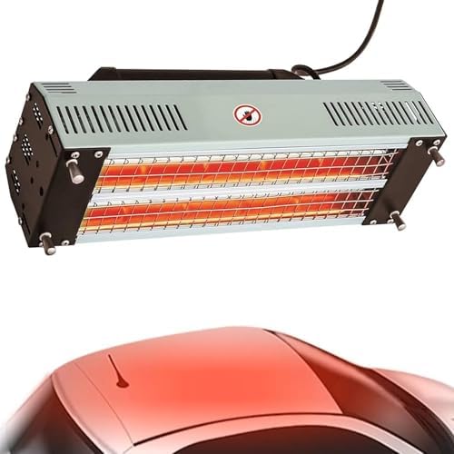 Infrared Paint Curing Lamp 1000W 2000W - Handheld Portable Short Wave Dryer for Car Bodywork Repair, 110V, 0.6x0.38m