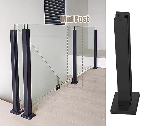 Poste de barandilla de vidrio con abrazadera y tornillos para pasamanos exterior de 115cm 3