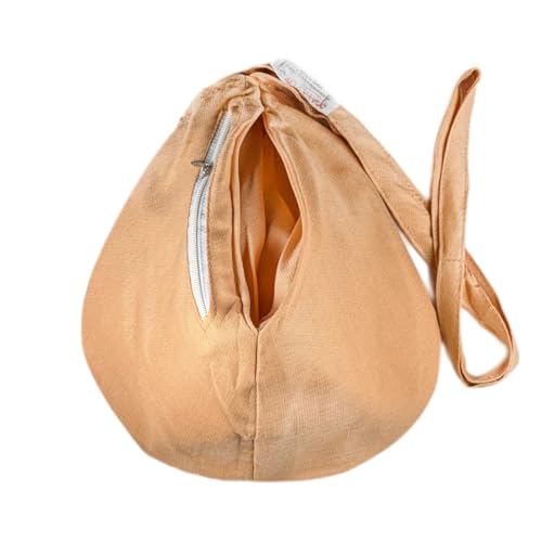Image of Original Pure Cotton Gomukhi Japa Mala Bag /Chanting Bag or Beads Bag /Jholi /Thole with Zip Pocket and Sakshi Mala Counter (Cream Khadi Colour)