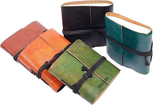 TUZECH Handmade Leather Bound Book of Shadows Mini Journal Set Of 5