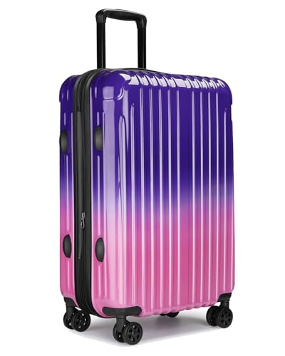 Image of Checked Luggage, 24 Inch Hardside Suitcase, Lightweight Hardshell with TSA Lock, Large Suitcase with Spinner Wheels