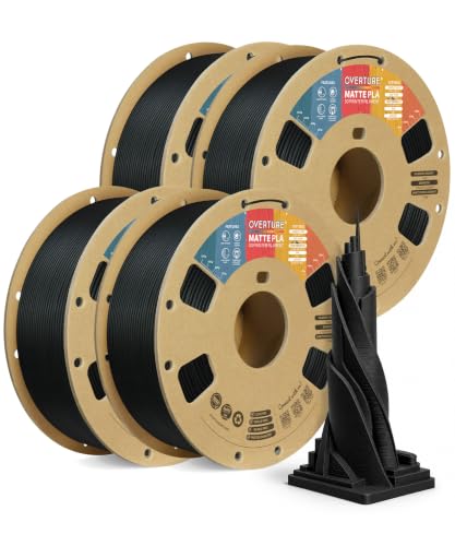 Image of OVERTURE 4KG Bundle Matte PLA, Low Warp & Matte Surface 3D Printer Filament