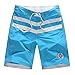 Produktbild UJUNAOR Lose Badeshorts/Badehose für Herren mit Kordelzug Männer Patchwork Strandhosen Surfen Trunks Hosen Quick Dry Unterwäsche Beach(Hellblau,X-Large)