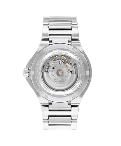 Movado S.E. Diver Automatic Men's Sport Watch - Swiss Automatic Movement, Stainless Steel Link Bracelet - 20 ATM Water Resistance - Luxury Fashion Timepiece for Him - 43mm3