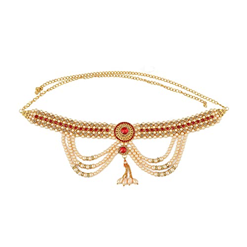 RITIH Traditional Design Belly Chain Pearl Gold Plated Kamarband with Stone for Wedding, Jewellery Kamarband for Women and Girls Kamar Dhaniya (B09CLH64TT) Amazon Price History, Amazon Price Tracker