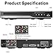 DVD Player, Region Free DVD Players for CD/DVD's, Compact DVD Player Supports NTSC/PAL System with RCA Stable Outputs/USB 128G Input, Contains Remote Control and RCA Cable-Not Support HDMI