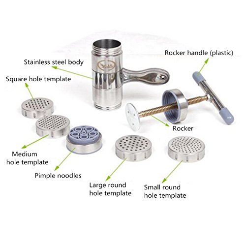 GGGarden Noodle Maker Manual Press Machine Pasta Spaghetti Fruit Juicer Stainless Steel - 5