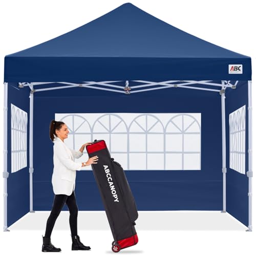 Image of ABCCANOPY Pop up Canopy Tent with Elegant Church Window 10X10,Navy Blue