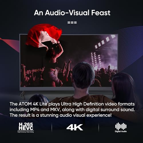 NEUMI Atom 4K Ultra-HD Digital Media Player for USB Drives and SD Cards - with HDMI and Analog AV, Automatic Playback and Looping Capability