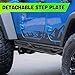 Running Board Nerf Bar Side Step Compatible with 2007-2018 Jeep Wrangler JK JKU Unlimited 4 Doors, Off-Road Heavy-Duty Steel Side Steps Plates Rock Sliders Rails, Two Stairs