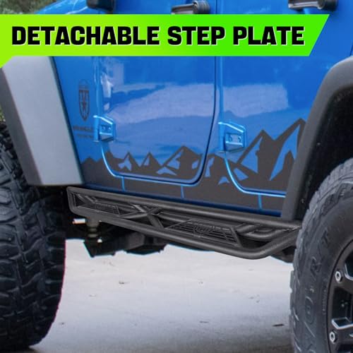 Estribos laterales resistentes para Jeep Wrangler JK 2007-2018 miniatura 5