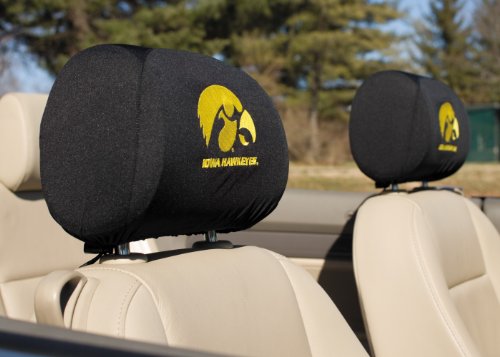 IOWA HAWKEYES Headrest Covers Set of 2