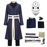 ZENENX Adult Japanese Ninja Tobi Obito Costume with Mask Obito Uchiha Cosplay Costume Halloween Set (Suit+Mask, 2XL)