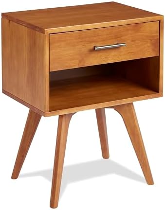 Mid Century Modern One Drawer Nightstand/Constructed of S...