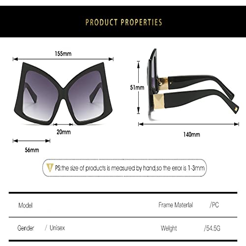 CGZWFERA-Unique Irregular Oversized Bow Cat Eye Sunglasses For Women Fashion Patchwork Gradient Sun Glasses Female Shades Party3