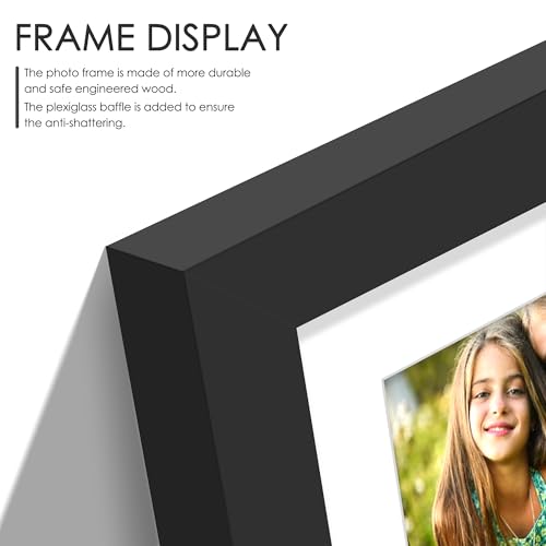 Image of DUENPY 18x30 Picture Frame 4x6 Collage Picture Frame Displays Eighteen 4x6 inch Photos Collage Wall Decor Wall Hanging Black