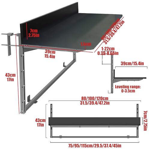 Mesa de balcón plegable para disfrutar del desayuno en el patio 7