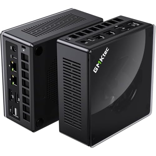 GMKtec Gaming Mini PC AMD Ryzen 7 8845HS(Upgraded 8745HS) 64GB DDR5 1TB SSD Desktop Computer OCuLink, HDMI2.1, USB4.0, Dual NIC 2.5G, K8 Plus