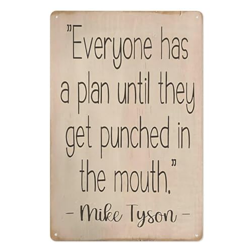 Relatable Humor Tin Sign Funny Quote About Plans Never Working Out Metal Art for Living Room Office...