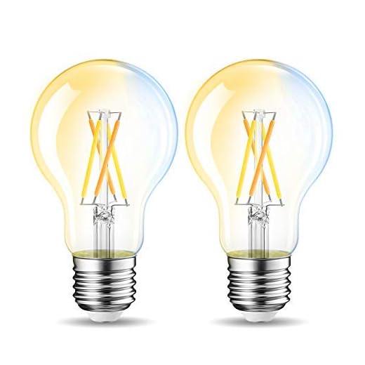 LVWIT Bombillas Inteligente LED A60 Filamento WiFi Regulable 6.5W 806 LM, Lámpara E27 Bombilla Funciona con Alexa, Google Home Assistant y App Smart Life/Tuya,Equivalente a 60W, 2 Pcs.