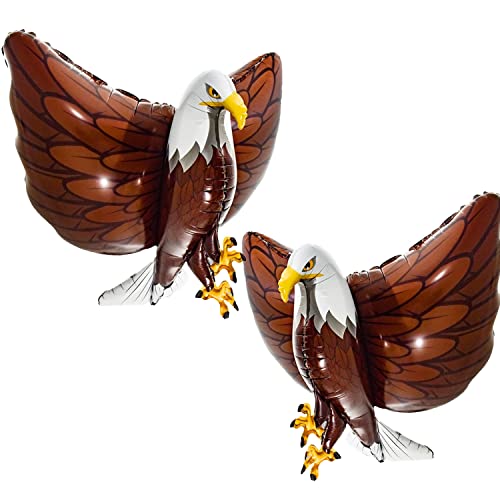 Giant Eagle Foil Balloons For Kids Party Decorations 32"3D Three Dimensional Aluminium Foil Brown Balloon Birthday Party Supplies Cute Baby Shower Decorations Independence Day Supplies #TOP9