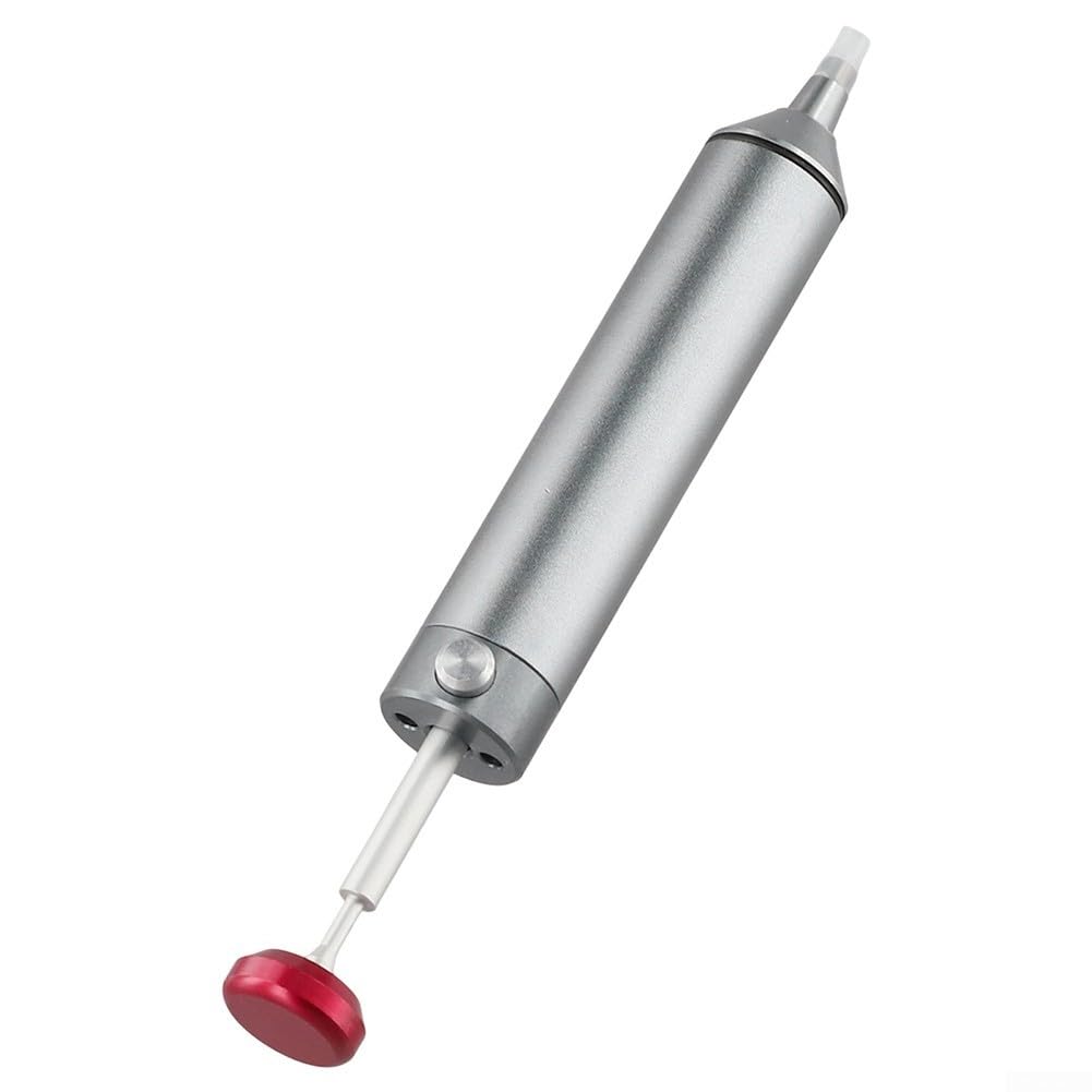 Bombas desoldadoras de aleación de aluminio 2 piezas con tubos de silicona, pluma de succión de soldadura portátil para placa de circuito y mantenimiento de componentes electrónicos