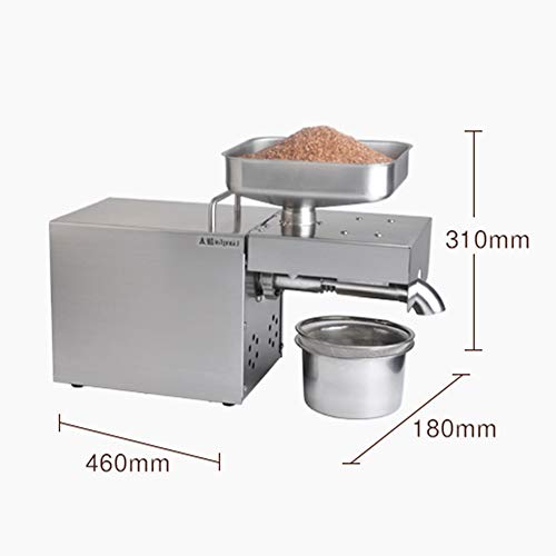 Yuewo Automatic Oil Press Machine 1500 Watt Commercial Grade Extractor Oil Expeller For Flax Peanut Castor Hemp Seed Canola Sesame Sunflower 304 Stainless Steel #TOP5