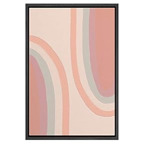 SIGNWIN Framed Canvas Wall Art Nordic Rainbow Canvas...