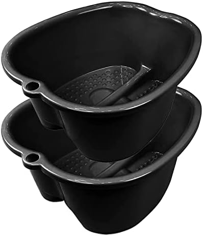 Foot Soaking Bath Basin, Large Size Feet Massager Tub, At Home Spa Pedicure Treatment (FBBlack3)