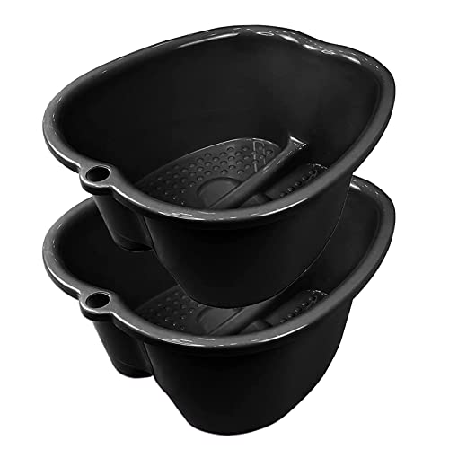 Foot Soaking Bath Basin, Large Size Feet Massager Tub, At Home Spa Pedicure Treatment (Fbblack3) #TOP4