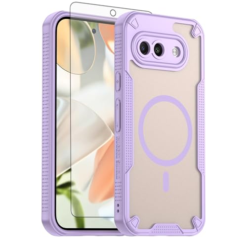 Coque Google Pixel 9A compatible Magsafe avec verre trempé mat antichoc Asuwish