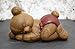 Produktbild Steinfigur Teddybär schlafend - Hellbraun, Kindergrab Deko Figur Stein Frostsicher