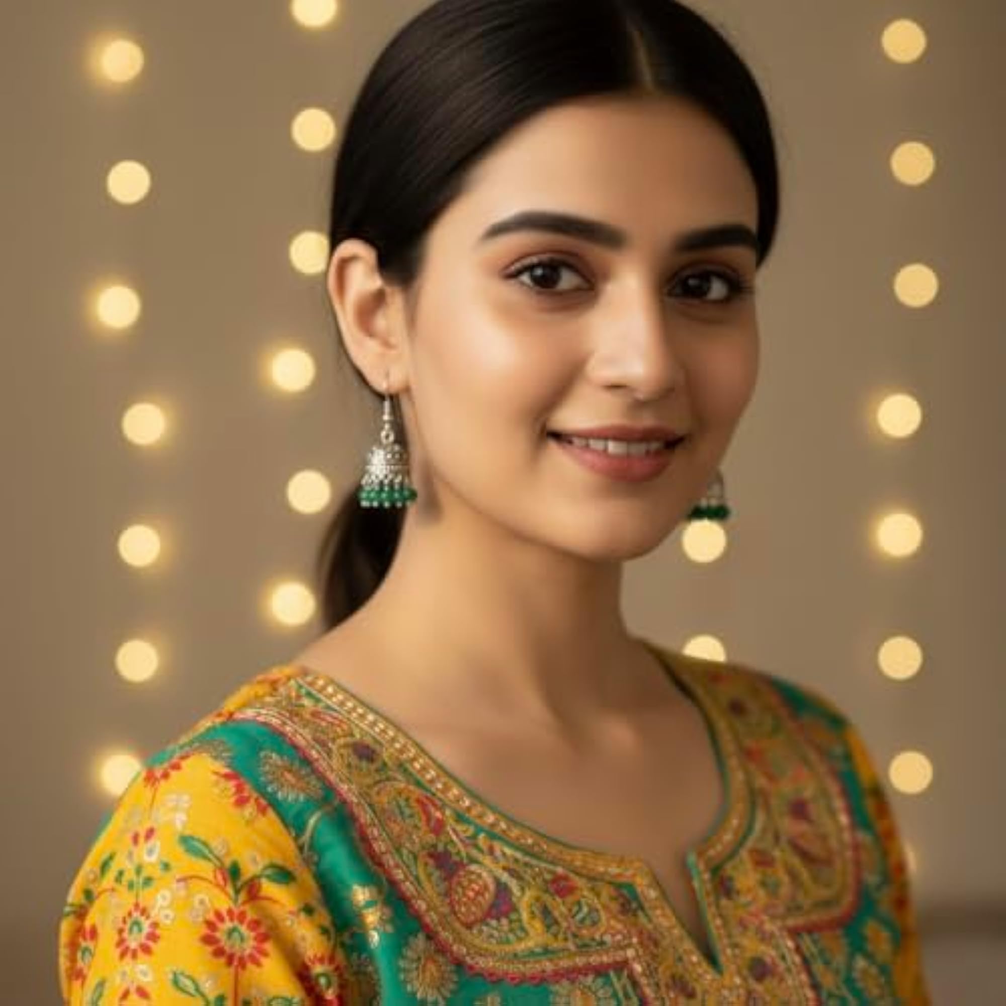 Oxidised Silver Jhumka Earrings, Traditional Lightweight Design