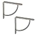 Produktbild Gedotec Design Garderobenkonsole Edelstahl Regalkonsole Schwerlast-Regalträger Metall - KRETA | Stahl massiv | Wand-Halterung mit Tragkraft 40 kg | 2 Stück - Wandwinkel für Regalböden & Holzbretter