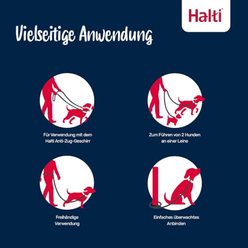 Halti Doppelführleine für Hunde | Größe Klein, Wüstensand, 2 m