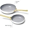 Caraway Nonstick Ceramic Mini Fry Pan (1.05 qt, 8) - Non Toxic, PTFE & PFOA Free - Oven Safe & Compatible with All Stovetops (Gas, Electric & Induction) - White