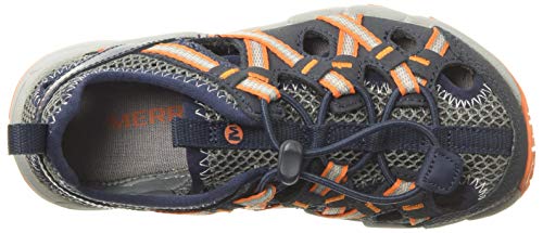 Merrell Kid's Unisex Hydro Choprock Sieve Sandal, Navy/Grey/Orange,11 Big Kid #TOP4