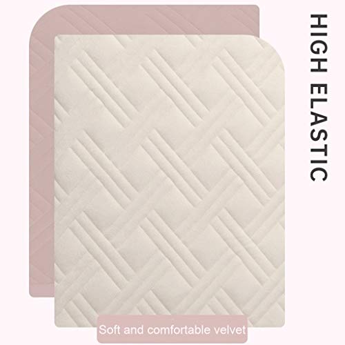 Headboard Covers Slipcover, Stretch Bed Headboard Covers, Small Square Jacquard Dustproof Protector Cover for Upholstered Headboard (Milk White, Queen Headboard Length ( Color : #8 , Size : 190cm/75in