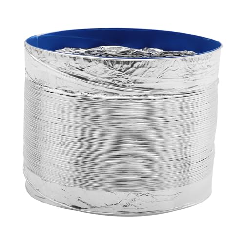 Hoement 2m High Temperature Resistant Aluminum Foil Air Duct Diameter for Dryer Vent Hose Exhaust Hose and Ventilation Applications in HVAC Systems