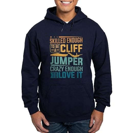 CafePress Skilled Enough to Be A Cliff Jumper Cli Sweatshirt Men's Regular Fit Hoodie Sweatshirt Navy