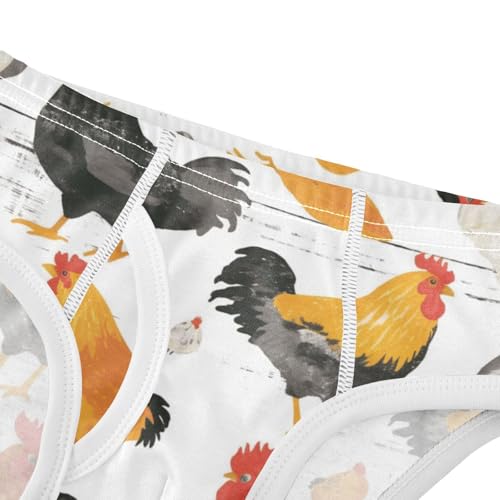 Chicken Black and White Toddler Boys' Soft Kids Underwear Cute Undies4