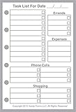 Pocket Size Daily Task Planner Insert, Sized and Punched for Pocket Notebook (3.25" x 4.75")