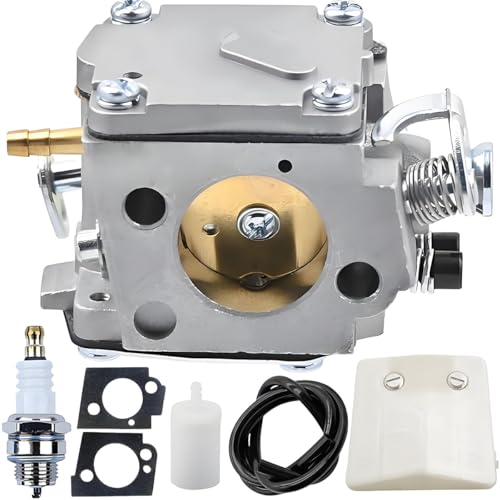 Qiuwanzia Carburateur pour Husqvarna 61 66 266 268 272 272XP 281 288 Tronçonneuse 288EPA 181 281XP 288XP 503 28 03-16 pour Tillotson HS-254B HS-260A HS-260S...