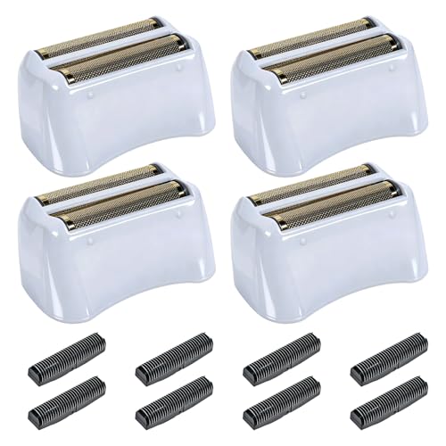 4 Sets Shaver Replacement Foil and Blades Compatible with Andis TS-1 TS-2 17150 17200 17235 17155 ProFoil Lithium Shaver, Stainless Steel Cutter Head