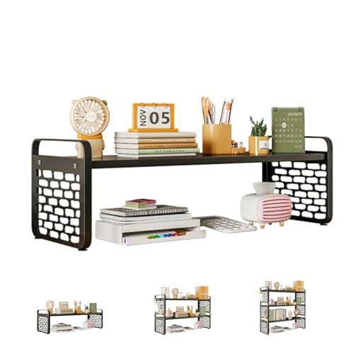 卓上収納 穴付き穴板 デスク 収納 多機能 ラック 小物雑品 階層型収納 机上ラック書類 大容量 小さい 幅広い 本棚 クランプ おしゃれ デスク 棚 スリム コンパクト 持ち運び 本棚 御洒落 キッチン ミニ 子供 パソコン オフィス (単層モデル,30