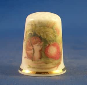 Birchcroft Porselein China Collectable Thimble - Travel Poster Jeruzalem - Gratis Doos