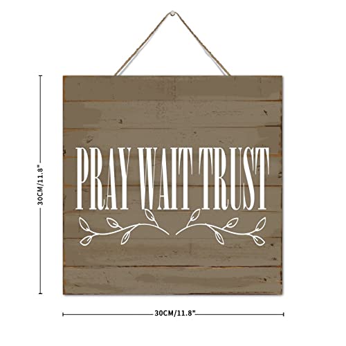 Cuadro Pray Wait Trust para decorar paredes de cocina y baño con estilo 4