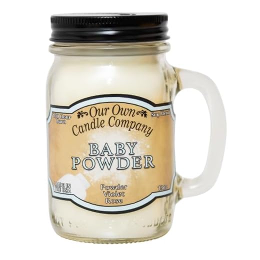 Our Own Candle Company Baby Powder Candle, Large, White