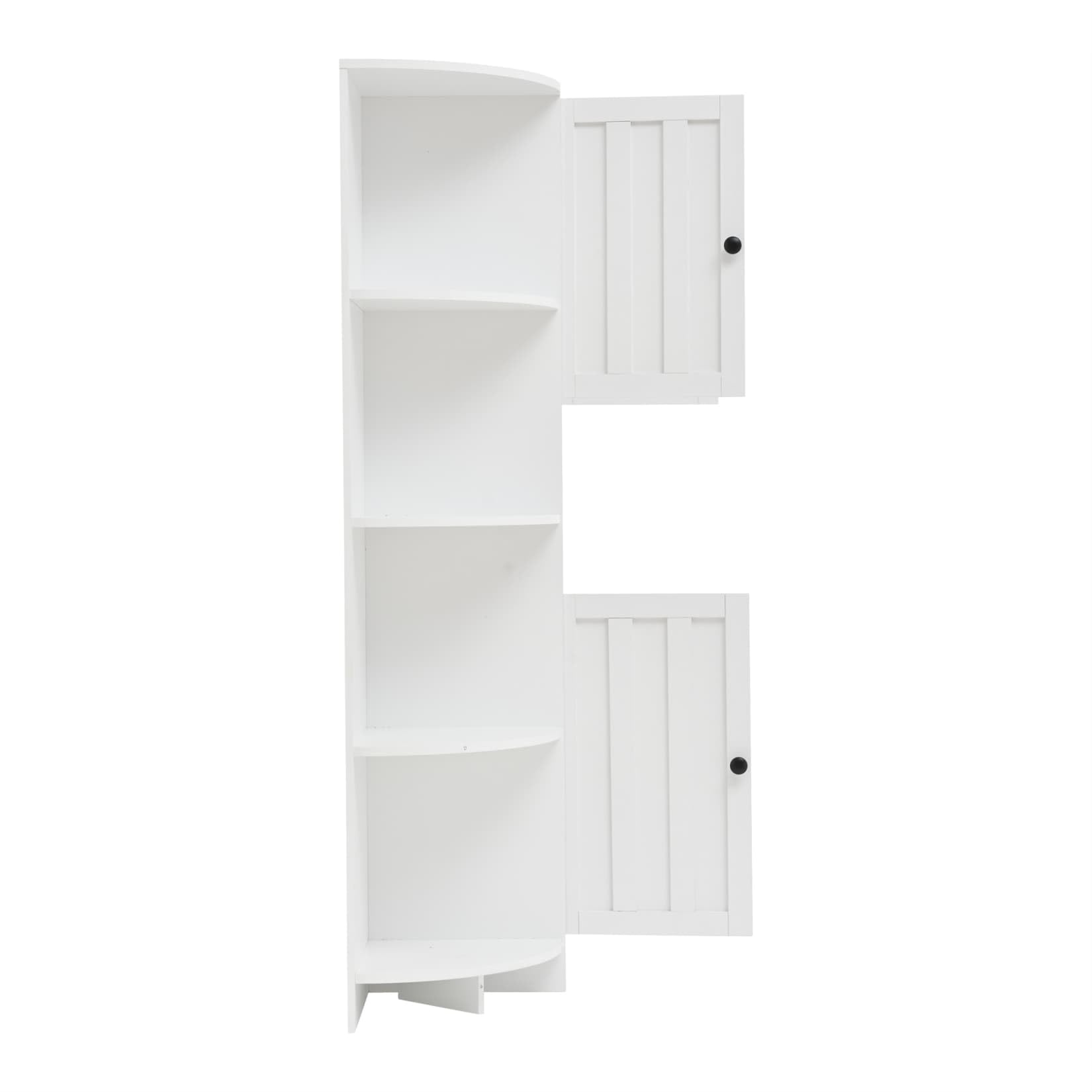 Meuble Cuisine,Armoire de Rangement 104x35x155,Placard Rangement,Buffet Cuisine,Commode Chambre,Vaisselier Salle a Manger avec 3 Armoires,2 Tiroirs,étagères Ouvertes,Blanc
